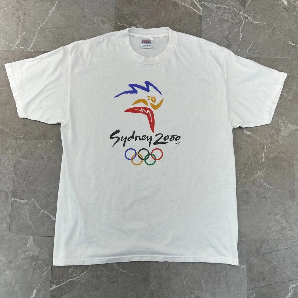 Vintage Sydney Olympics Graphic Tee Mens XL Australia Short Sleeve Shirt